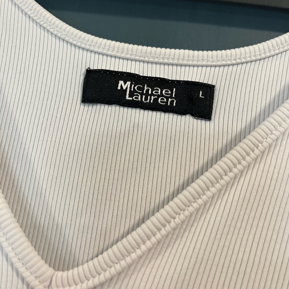 NWT Revolve Micheal Lauren White‎ Ribbed Tank Size Large - Picture 4 of 8